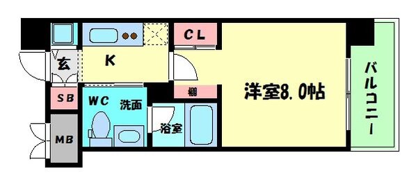 エスライズ北堀江スワンの物件間取画像